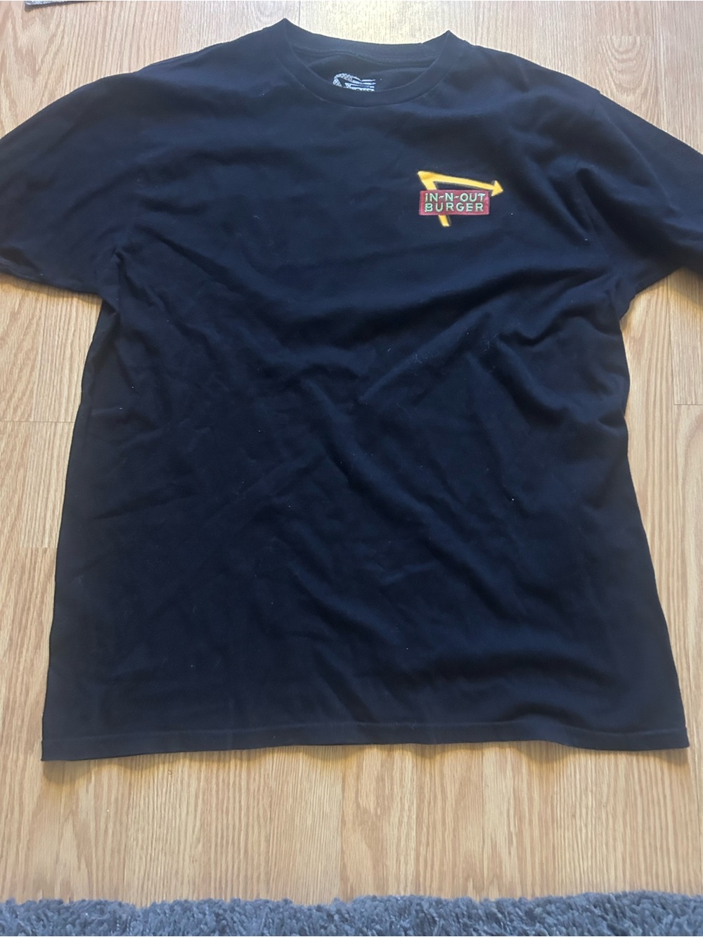 In N Out 75th Anniversary Shirt Mens Large Promo Burgers Made in USA Black